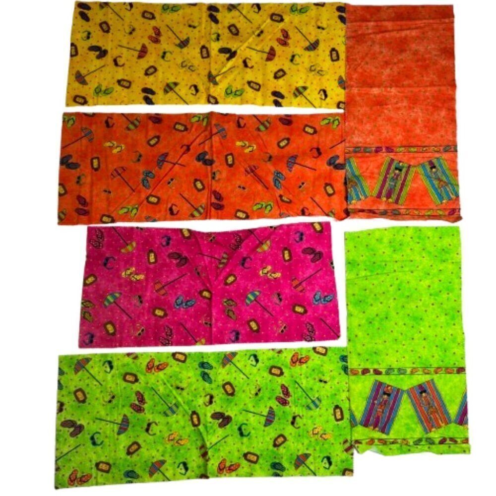 Flannel Quilt Fabric Samples Brunch on The Beach Bright Tropical #2447